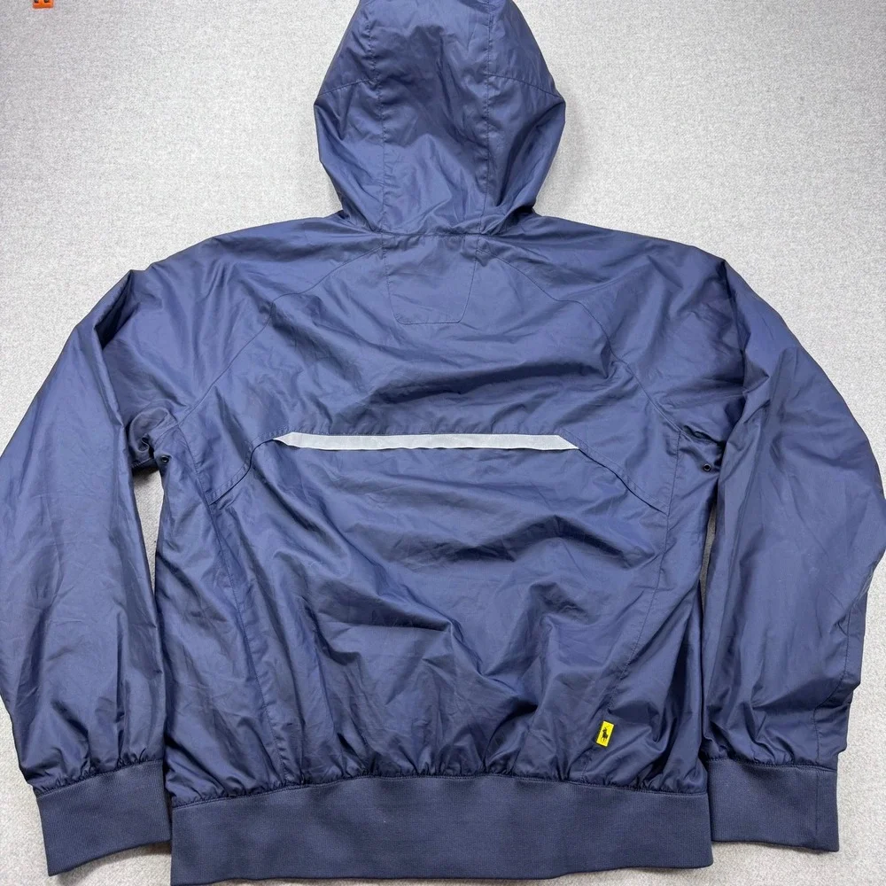 Vintage Polo Sport Windbreaker Jacket‎ Mens M Navy Blue Hooded Streetwear 90s